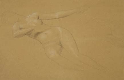 Floating Female Nude (aka Female Nude Figure Study)