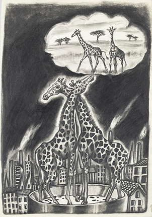 Giraffes Dream of Freedom