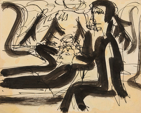 In the Train: Albert Müller and Ernst Ludwig Kirchner
